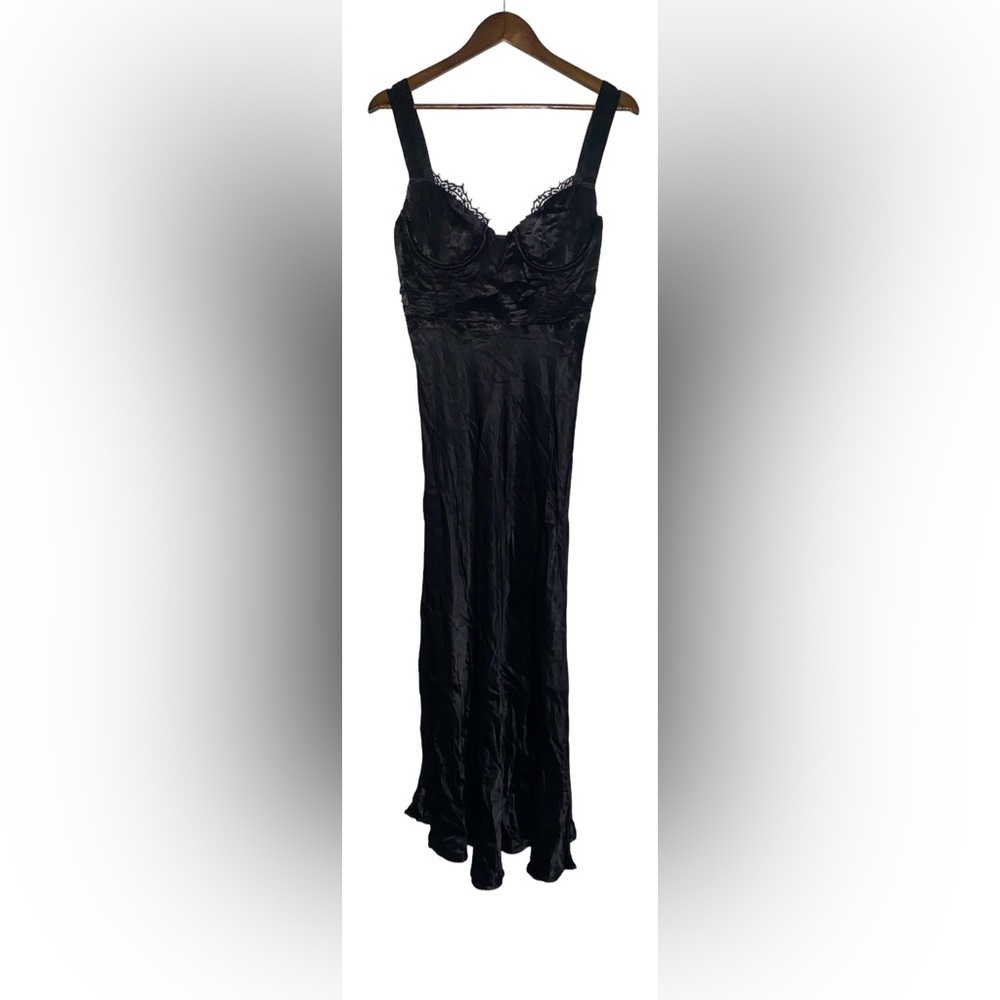 Astr The Label Aeris Satin Lace Trim Slip Maxi Dress Women M‎  Whimsigoth Fairy